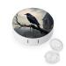 Old Castle and Black Crow Contact Lens Travel Kit Portable Cute Contact Box with Mirror for Daily Outdoor