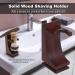 Premium Solid Wood Shaving Holder Stand for Razor & Brush | Organize Your Shaving Tools - International Shipping Available - Buy Online on GoSupps.com