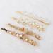 Pearl Hair Clips 10 Pack - Crystal Beaded Hairpins for Women/Girls - Handmade Metal Gold Barrettes - Hair Accessories - Buy Online on GoSupps.com