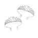 Minkissy 18th Birthday Crown with Comb Crystal Rhinestone Tiara 18th Birthday Crown Birthday Headpiece for Birthday Party (Silver) Size 5