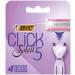 Bic Click 5 Soleil Women's Razor Refills 3 Moveable Blades and Lubricating Strip - Box of 4 Cartridges Purple 4 Refills