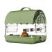 BUCATSTATE Bird Carrier Backpack with Perch Transparent Travel Bird Cage Bag Lightweight with Shade Cover Visible Window for Parrots Small Cockatiels Budgie and Other Similar Size Birds (Green)