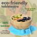 7 Star Bamboo Baby Weaning Set | Suction Bowl, Plate, Spoon & Fork | Non-Slip | Blue - Buy Online on GoSupps.com