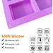 Set of 3 Silicone Soap Molds - 6 Cavities Rectangle Homemade Craft Soap Mold, Cake Mold, Chocolate Mold & Ice Cube Tray in Blue, Purple & Pink - Buy Online on GoSupps.com