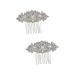 FRCOLOR Set of 2 Rhinestone Horse Eye Hair Comb Hair Accessories Decorating Crystal Clip Rhinestone Hair Clip Alloy Beads Diamond Hair Comb Headpiece Elegant Comb Retro