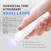 AOKITEC Mini UV Lamp for Gel Nails - Handheld LED Nail Dryer for DIY Manicure & Salon Use - Fast Curing for Nail Stickers Foils & Glue - 02 White Nagellampe Set B - Buy Online on GoSupps.com