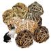 Runfar shop 8 pieces of chewing small animals grass plays grass toys for rabbits rabbits braided toys for small animals chewing balls for dental care hay ball for rabbits chinchilla hamster Kielzeug-Set C