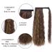 22 Corn Wave Magic Paste Ponytail Extension | Long Wavy Curly Hair Fluffy Pony Tail 22 Inch | Mixed Dark Brown Gold# | Pack of 1 - Buy Online on GoSupps.com