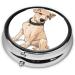 French Bulldog Mini Round Pill Box - 3 Compartment Portable Medicine Organizer for Travel Home & Office - Buy Online on GoSupps.com