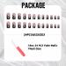 Buy IMSOHOT Matte Square Press on Nails - Medium Black Flame French Tips with Rhinestones | 24 Pcs Full Cover Acrylic Nails - Buy Online on GoSupps.com