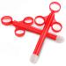 Lube applicator syringe compatible with Silicone Oil Water based Personal Lubricant or Gel - with smooth rounded tip No sharp edges Reusable Easy to use and clean Dosage Markings 10ml Scales  2 PCS (Red & Red)