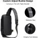 Fandare Breast Pocket Sling Bag - Waterproof Business Shoulder Bag with USB Charging & Password Protection - Ideal Travel Crossbody Daypack - Black - Buy Online on GoSupps.com