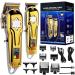 Hair Clippers for Men Full Metal Professional Combo Kit Hair Clipper Beard Hair Trimmer for Men Electric Rechargeable Barber Haircut - Buy Online on GoSupps.com