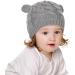 XYIYI Newborn Baby Winter Beanie Hat Mitten Set - Unisex Infant Toddler Knitted Gloves & Hat Set, Grey, 0-3 Months - Buy Online on GoSupps.com