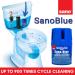 SANO Blue Water Toilet Bowl Cleaner Long Lasting Air Freshener WC Tablet - Cleans Perfumes Hygienic Leaves Water Sparkling Blue Up to 900 Flushes + Coconut Multipurpose Cleaning Sponge (Pack of 1) 1 count (Pack of 1) - Buy Online on GoSupps.com
