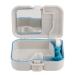 Verdant touch denture case mouth protection etui with toothbrush mirror waterproof slot design plastic locking denture box for bathrooms travel dentures aligners