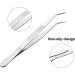 Curved Stainless Steel Tweezers 20cm - Professional Slipproof Angled Tool for Pets Corals Cooking & Repair - 2 Pack - Buy Online on GoSupps.com