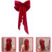 DOITOOL Satin Ribbon Hairpin Bows for Hair Teen Girls Hair Bows Hair Clips Barrettes Ribbon for Hair Large Hair Bows Hair Bow Clips Hair Ribbons Miss Issue Card Metal Bow Tie Red - Buy Online on GoSupps.com