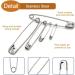 Tkiaea 3 Inches Large Safety Pins Pack of 50 Big Heavy Duty Safety Pins Safety Pins Bulk Stainless Steel Safety Pins Silver - Buy Online on GoSupps.com