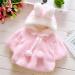 Baby Girl Faux Fur Hooded Cape Coat | Newborn Infant Winter Clothes | Pink 6-12 Months - Buy Online on GoSupps.com