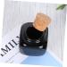 PLAFOPE Medicine Cup Liquid Powder Container Cork Jar Wooden Cap Ceramic Lid Clear Dappen Makeup Containers Art Small Travel Pill Container Practical Empty Bottle Nail Bamboo Accessories 7.50X5.50X5.50CM Black - Buy Online on GoSupps.com