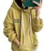 CBLdF Ladies Hoodies Women Autumn Winter Velvet Thickened Three-row Embroidered Letter Hooded Sweatshirt Casual All-match Pullover Yellow XL