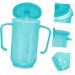 Luxshiny 2pcs Tumbler Care Lid with Handles and Straw | Water Proof | Elderly & Disabled Nursing | Bedridden Feeder | Bluex2pcs 15x12cmx2pcs - Buy Online on GoSupps.com