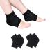 Moisturizing Socks, Moisturizing/Gel Heel Socks for Dry Cracked Heels, Ventilate Gel Spa Socks to Heal and Treat Dry, Gel Lining Infused with Vitamins Black-2 Pairs