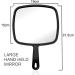 Lurrose Hand Held Mirror - Salon Barber Paddle Mirror with Handle (Black) - Buy Online on GoSupps.com