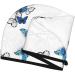 Blue Flying Butterflies Microfiber Hair Towel - Soft Super Absorbent Wrap for Women | Coral Velvet Quick Dry Cap for Long Curly and Thick Hair - Buy Online on GoSupps.com