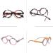 Bevi Ladies Stylish Blue Light Reading Glasses Set of 4 Round Reader with Spring Hinges Great Value Glasses Readers for Women Flower 2.75 x