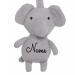 Pacifier strap personalized with name Pacifier holder made of fabric elephant