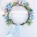 Buy Kemelo Boho Beach Wreath Headband | Blue Flower Crown Halo Garland | Women's Headwear for International Shipping - Buy Online on GoSupps.com