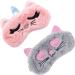 2 Pack Cute Animal Cat Sleep Mask for Girls Cute Cartoon Cat Soft Plush Blindfold Sleep Masks Eye Cover for Women Girls Travel Nap Night Sleeping