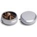 Round Baseball Pill Box - 3 Compartment Decorative Metal Organizer | Portable Pocket Pill Case - Ideal for Medicine Storage - Buy Online on GoSupps.com