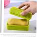 Green Healeved Box Soap Dish with Scalp Massagers, Loofah, and Silicone Shower Accessories - Buy Online on GoSupps.com