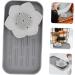 Ciieeo 4 Sets Drain Pan Mat Soap Drainer Silicone Container Black Stand Soap Holder Shower Hand Soap Container Wooden Soap Dish Black Soap Soundbar Household Products Silica Gel Square - Buy Online on GoSupps.com