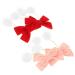 FRCOLOR 2 Pairs Bow Hairpin Bow Hair Clips Holiday Hair Clips Bows for Hair Holiday Hair Grip Hair Pins with Bows Hair Accessories for Girls Toddler Christmas Socks Small Bow Fabric