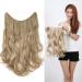 Silk-Co hair extension with rubber band adjustable Secrets hair part synthetic extensions with cord invisible corrugated extensions for women honeyblond mix bleach 50cm 50 cm honey blonde bleach blonde