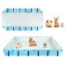 Mfsdai waterproof oxford fabric habitat for guinea pig pet cage (cage not included) guinea pig bed linen cages liner washable hamster pipi pads for rabbits (blue) S 91*60*10cm blue