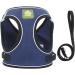 Femax Adjustable Dog Harness with Leash for Small/Medium Dogs & Cats - No Pull Reflective Vest - Breathable Mesh for Puppies (XS Chest 26-29cm) - Navy Blue - Buy Online on GoSupps.com