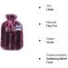 VIROSA Large 2L Hot Water Bottle with Premium Cozy Fluffy Cover - Relief from Back, Neck, and Leg Pain/Cramps (Violet) - Buy Online on GoSupps.com