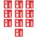 Notlok Safety Work fire protection sign Fire extinguisher (10 pieces) according to DIN EN ISO 7010 long -length -illuminating PVC plate with special high -quality foam adhesive tape on the back DIN67511 Fire extinguisher 15 x 15 cm 10 pieces