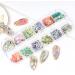 12 Grids Irregular Abalone Shell Slices Nail Art Glitter Flakes - Shiny Holographic Nail Decorations and Craft Supplies - Buy Online on GoSupps.com