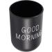 Sunroot Home Bathroom Toothbrush Holder & Toothpaste Mug - Round PP Drinking Glass for Travel & Camping - Black - Buy Online on GoSupps.com