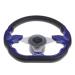 Homyl Replacement 320mm Battle Style Aluminum Marine Sport Pontoon Boat Steering Wheel & Soft Foam Grip Blue