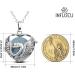 INFUSEU Lava Stone Aromatherapy Diffuser Necklace - Silver Phoenix Pendant with 30" Rolo Chain - Buy Online on GoSupps.com