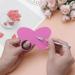 LEORX Butterfly Stainless Steel Makeup Plate with Spatula Tool - Pink - Buy Online on GoSupps.com