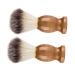 Minkissy 2st shaving brush scrubber made of stainless steel goat beard template shaving secret men suits suits for men shave shaving accessories beard brush man hair removal stencil wood