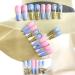 Press on Nails 3 Sets Rainbow Long Artificail Nails Gold Foil Diamonds Fake Nail Press-on Nails for Women Girls (Color : A) (Color : A) (A) - Buy Online on GoSupps.com
